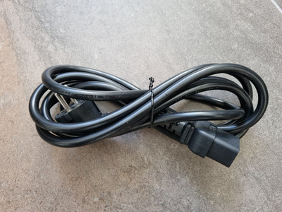 5 Stück -  IEC C19 Kaltgerätekabel Netzkabel Stromkabel Schuko-Stecker 2,4m NEU