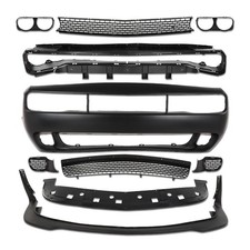 Front Bumper Grille Lip Foglight Fit 2015-2023 Dodge Challenger Hellcat Black