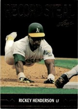 1991 Leaf Gold Rookies Baseball Card Rickey Henderson Oakland Athletics #BC26