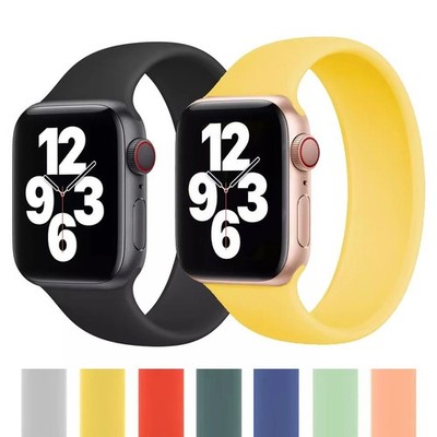 Silicone bracelet Solo loop for iwatch  Band 44mm 45mm 46mm 49mm 41 42mm