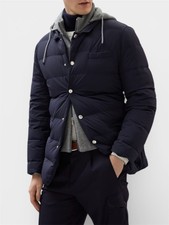 6K BRUNELLO CUCINELLI Blazer Down Winter Jacket Nylon Cashmere Men's Size M L