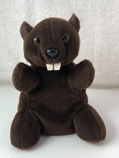 Vintage Plush 1997 The 24 K Company Brown Bean Bag BEAVER Toy No.5137 Stuffed