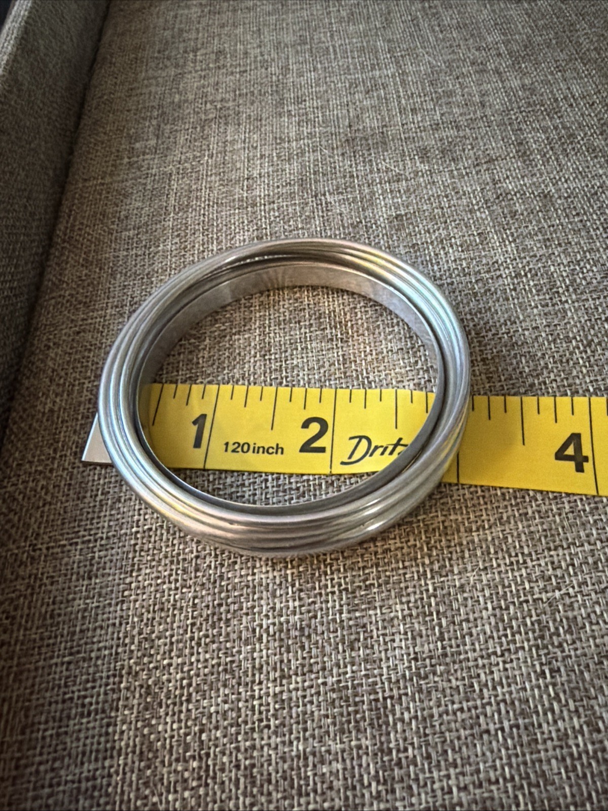 5 Sterling Silver Bangle Bracelets (stack) 4 Are … - image 2