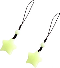 2Pcs Luminous Star Keychain Fashion Handbag Pendant Unisex Key Chain Charm Key