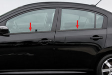 Fit2007-2012 Nissan Sentra Matte Black 4pc Window Sill Trim Overlay Carbon Fibe Fit2007-2012 Nissan Sentra Matte Black 4pc Window Sill Trim Overlay Carbon Fibe