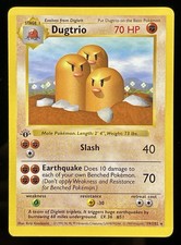 Pokemon TCG: Base Set - Dugtrio 19/102 1st Edition Shadowless WOTC Vintage LP on eBay