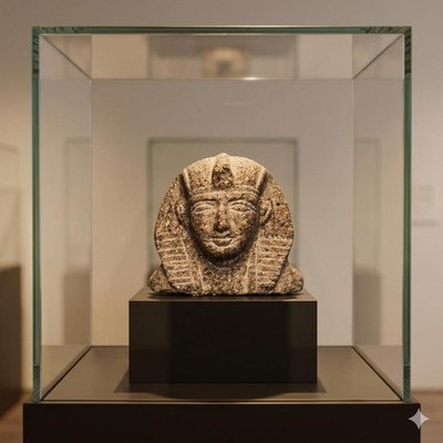 Ancient Egyptian Stone Sphinx Relief Statue Home Decor Symbol of Protection