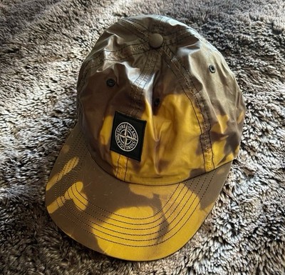 RARE Stone Island x Supreme - Heat Reactive 6 Panel Cap Yellow