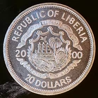2000 Republic Of Liberia Millenium Mint Rare Vtg Bullion-0.999 Silver 1 Oz Coin
