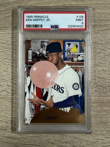 1995 PINNACLE #128 KEN GRIFFEY JR. PSA 9 BUBBLE GUM CARD