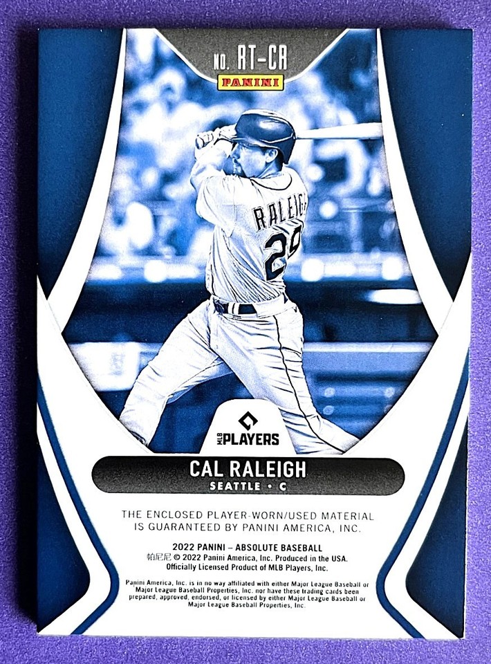 CAL RALEIGH 2022 Panini Absolute ROOKIE THREADS w/ Sick Patch 03/10 ...