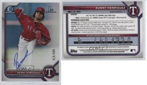 2022 Bowman Chrome Prospect Auto Refractor /499 Ronny Henriquez #CPA-RH Auto
