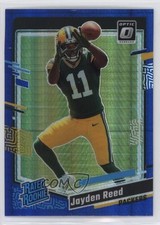2023 Panini Donruss Optic Rated Rookie Blue Hyper Prizm Jayden Reed #239 yw3