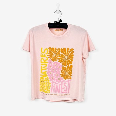 Show Me Your Mumu Thomas Tee Garden Graphic Size XS Pink Organic Cotton