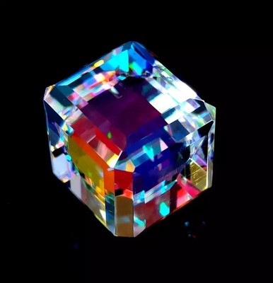 50 CT+ Natural Mystic Topaz Rainbow Color Cube Cut Certified Loose Gemstone