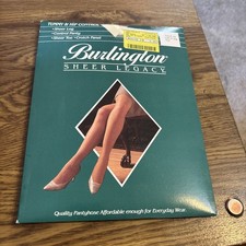Burlington Sheer Legacy Pantyhose med, Off white NEW old Stock