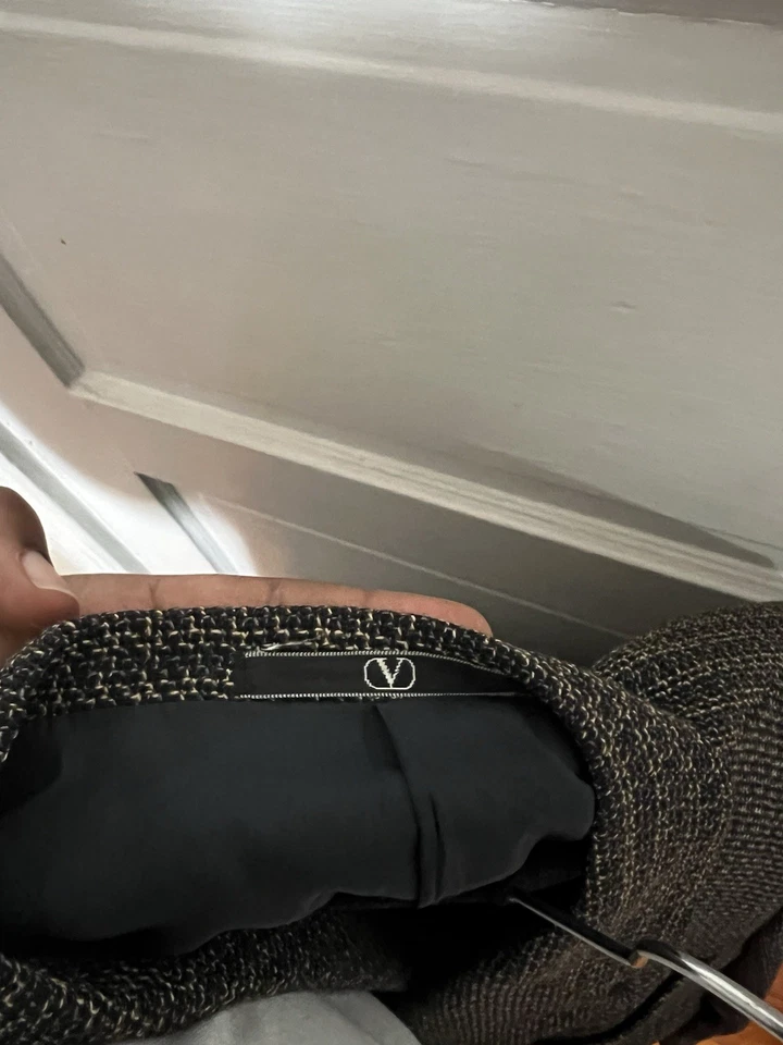 Chaqueta Blazer Valentino Uomo Hecha en Italia Glen Lana a Cuadros Talla 42R De Colección Foto 2 de 4