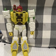 Yellow White Green Red Multi-Color Transforming Robot Action Figure Toy Figure