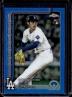 2025 Topps Chrome Update Roki Sasaki RC Blue Refractor #138/150 Dodgers