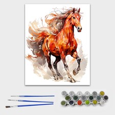Frameless Paint by Numbers Kit for Adults Vertical majestic horse