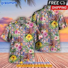 Hulk Hogan Real American Beer Floral Hawaiian Shirt