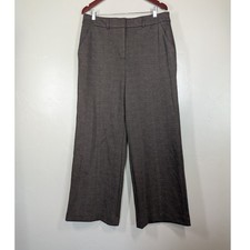 Simply Vera Vera Wang Wide Leg Houndstooth Slacks 16 Dress Pants Brown Black