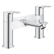 Grohe Bath Filler Tap Mixer Chrome Dual Lever 1/4 Turn Modern Bathroom Faucet