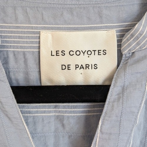 Les Coyotes de Paris Girl Sadie Blue Striped Short Sleeve Short Dress, size 8 - Picture 3 of 11