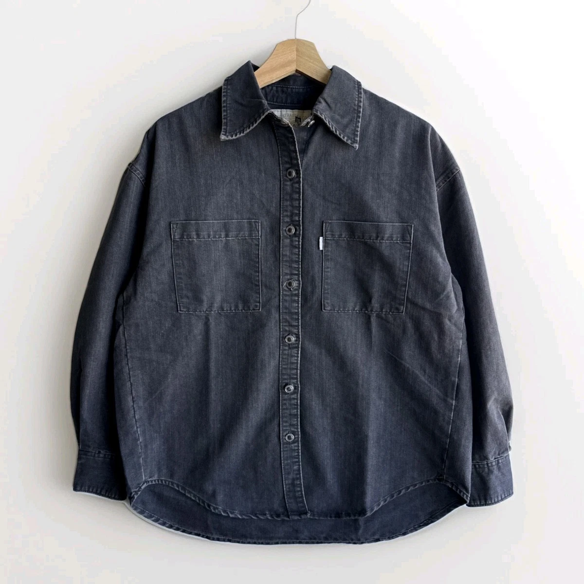 Levi's Black Denim Casual Button-Down Shirts for Men for sale - eBay