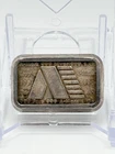 Rare Vintage 1981 1 Troy Ounce .999 Silver A-Mark Amark Chunky Ingot Style Bar