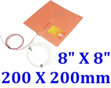 8" X 8" 200 X 200mm 200W w/ 3M w/ Thermistor 3D Printer HeatBed Heating Pad