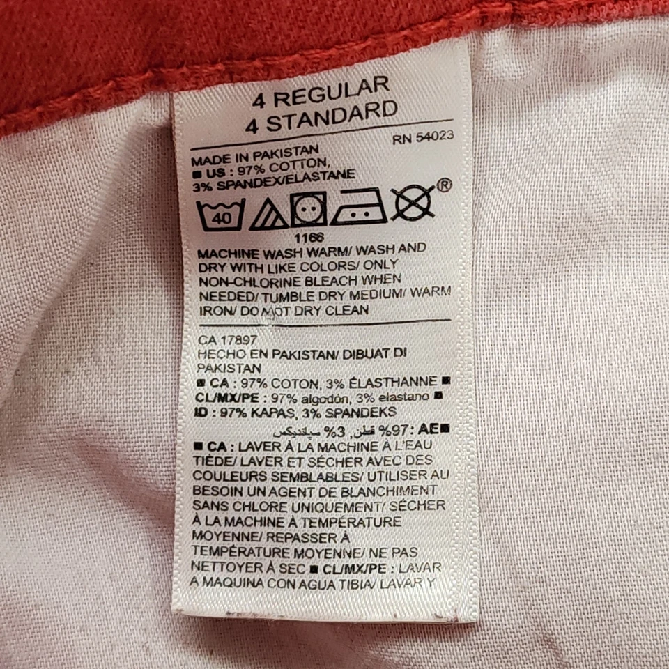 Old Navy Shorts Womens 4 Orange Berry Sorbet Boyfriend Cut Off Stretch Denim  - Image 4 of 4