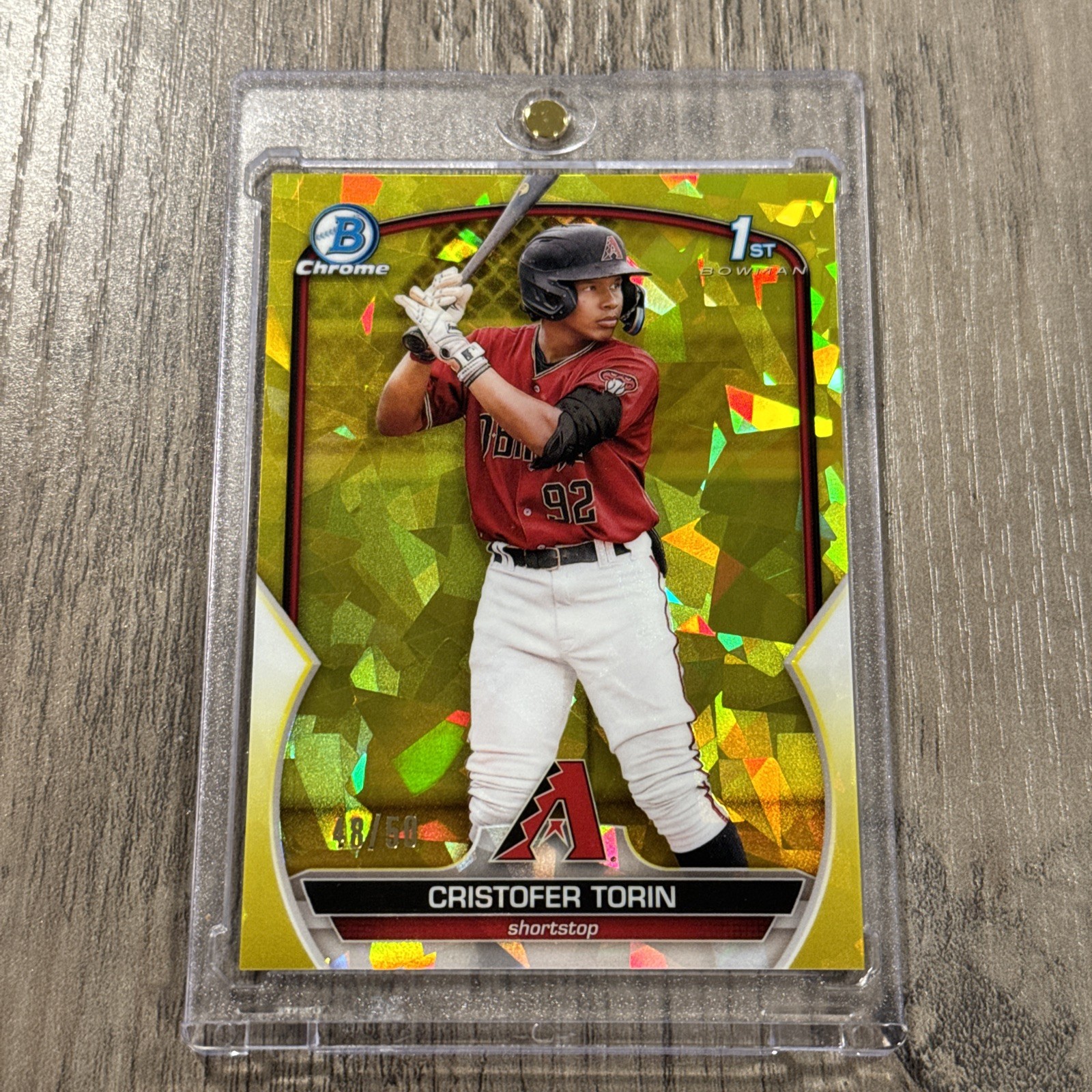 2023 Bowman Chrome Sapphire Cristofer Torin 1st Chrome Yellow Refractor /50