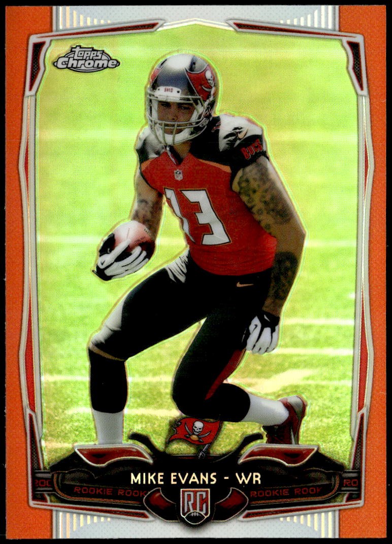 2014 Topps Chrome #185 Mike Evans Orange Refractors Rookie E1