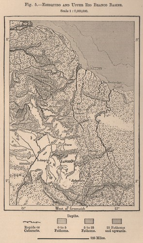 Essequibo and upper Rio Branco Basins. Guyana. Janjanbureh 1885 old map