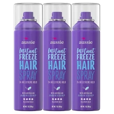 Aussie Hairspray, w/Jojoba & Sea Kelp, Strong Hold, 7 fl oz Original (Pack of 3)
