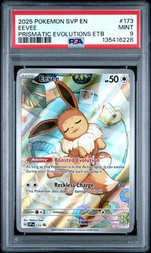 2025 POKEMON SVP EN-SV BLACK STAR PROMO #173 EEVEE PSA 9