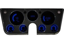 1967-1972 Chevy Truck Analog Dash Panel Blue LED Bargraph Gauges USA Made