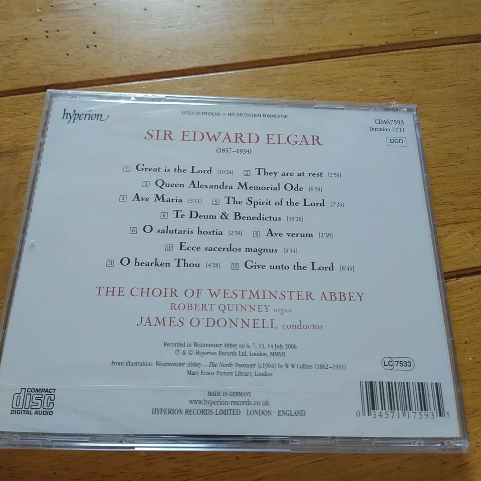 James O'Donnell Elgar Great is the Lord CD [NEW] Choir of Westminster Abbey Foto 2 de 2