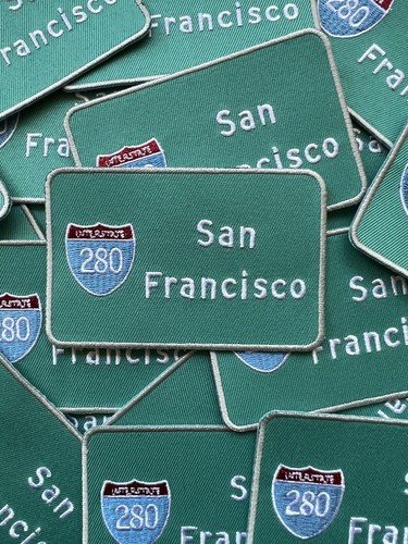 San Francisco 280 Highway Sign Patch Iron-On 4x2.5 Inch Embroidered Collectible - Picture 4 of 5