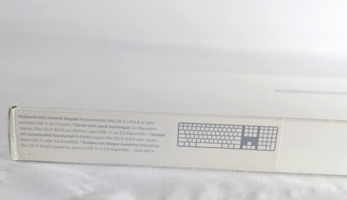 Neu Versiegelt Original Apple Kabelgebunden Tastatur mit USB MB110LL/B Modell A1243 - Bild 3 von 7