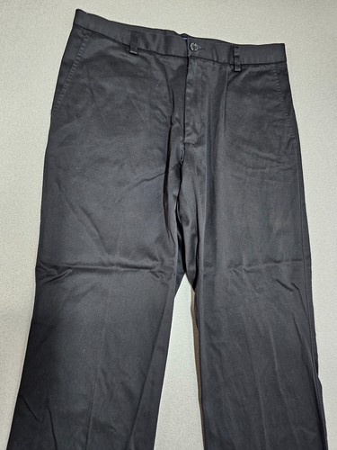 Dockers D2 Mens Size 34x30 Straight Fit Black Flat Front Chino Dress Pants - Picture 2 of 8