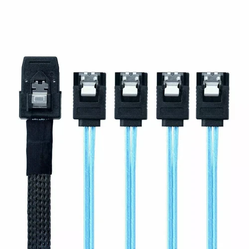 Cable Mini SAS Mini-SAS (SFF-8087) a SATA Forward Breakout Interno HBA RAID EE. UU. - Imagen 1 de 4