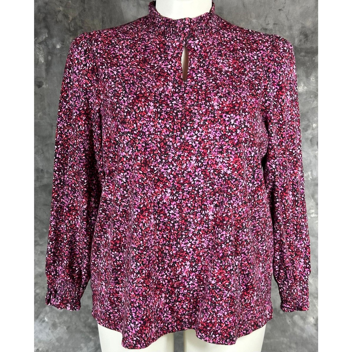 トップス4点 J Jill Shades of Pink Women's Smocked Keyhole Neck L/S Knit Top sz