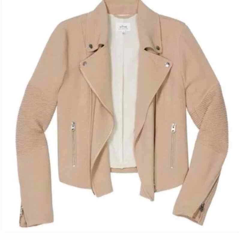 Wilfred Montesson Aritzia Tan Moto Style Jacket - 0 | eBay