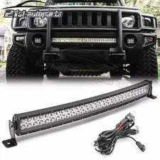 32 Inch LED LIGHT BAR Dual Row Spot Flood Combo Truck Offroad 4WD ATV SUV + Wire
