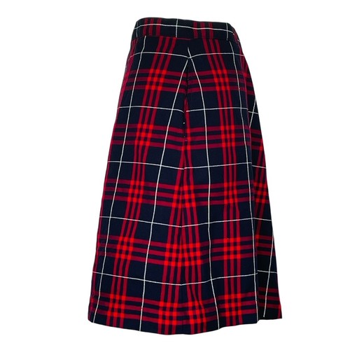 Lands End School Uniform Tartan Plaid Box Pleat Skirt Girls 14+ Y2K Academia - Picture 3 of 7