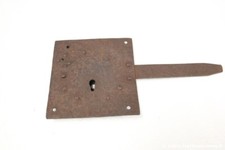  SERRATURA ANTICA IN FERRO PER PORTA O PORTONE - FERRAMENTA D'EPOCA - OLD LOCK 