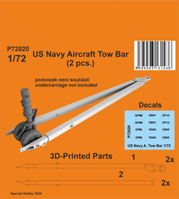 Special Hobby 3D Print US Navy Aircraft Tow Bar Schleppstange 1:72 Art. P72020