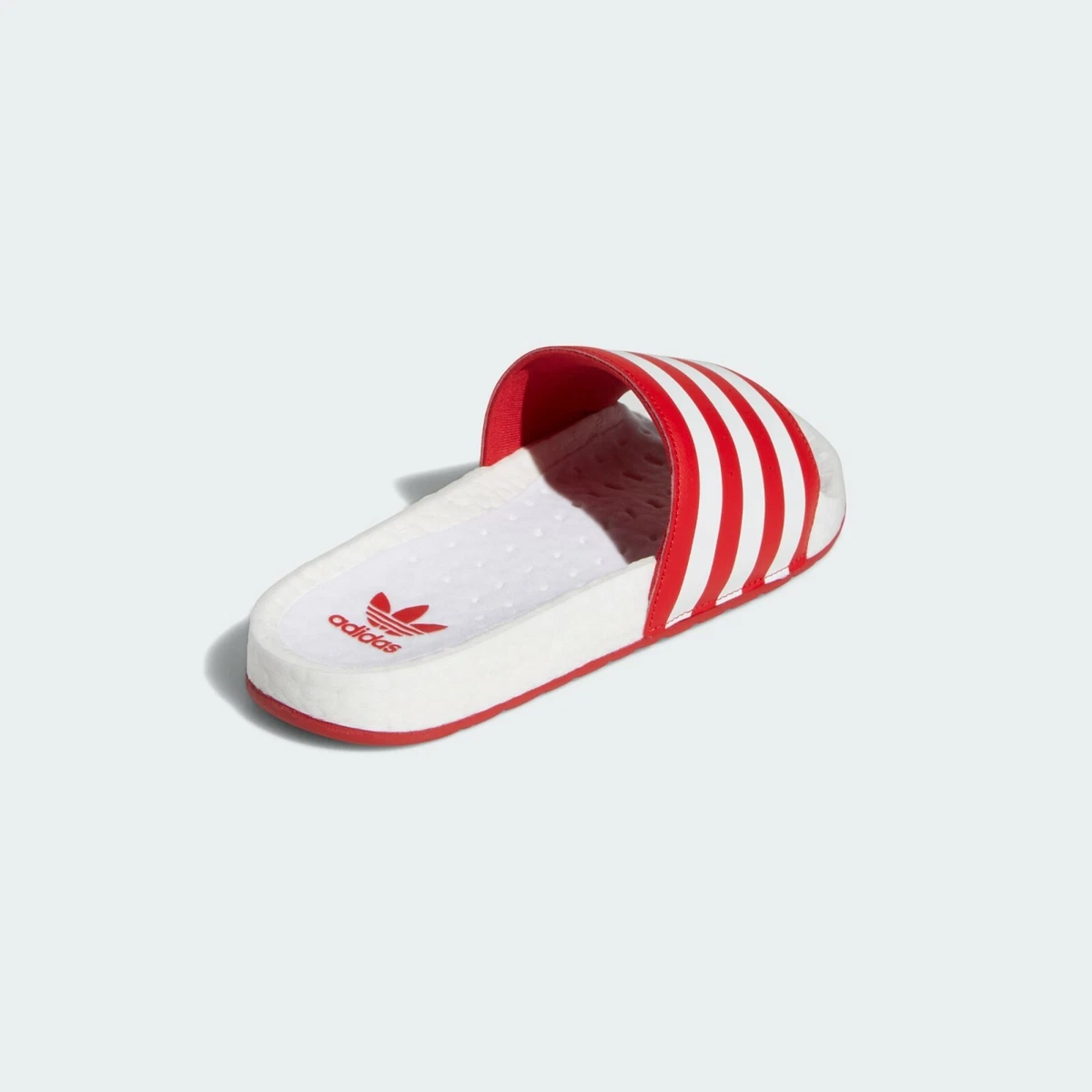 Adidas slippers red store and white